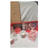 Coke Trays, Coke ERA mugs w/boxes