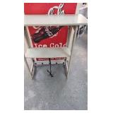Coca Cola Advertising Sign w/Sample Stand, and Shelf Brackets