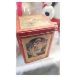 Coca Cola Bear in Rocker and Coke Wastebasket