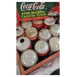 Coke Wood Case, Bottles, Cans, 1998 Holiday Carrier