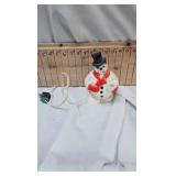 Vintage décor bowl, Doll, Snowman, Wall Shelf/planter