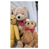 Vintage Dolls and Bears and Push Toy w/bell