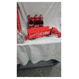 Coke Silverware Set, Semi and Trailer, Nascar Themed Bottles
