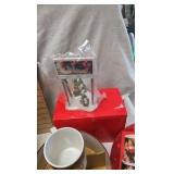 Coke Snow Village Billboard, Decorative Bench, Trays and Misc