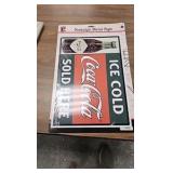 Coke Picture, Cardboard Ad Sign, etc