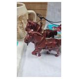 Cast Iron Coke Horse and Wagon Delivery and Misc