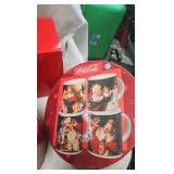 Coke Snow Village Billboard, Decorative Bench, Trays and Misc