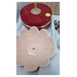 Ruffled Table Vase, Various Vintage Dishes