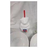 Set of Coke Mixing Bowls, glasses, etc