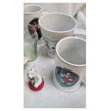 Lot of Various Coca Cola Mugs, Ornaments, Figures