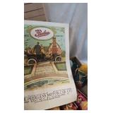 Lot of 2 flats of Vintage Auto Ads,and Misc