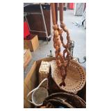 Vintage Chandelier and basket lot