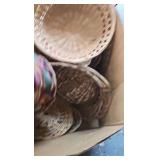 Vintage Chandelier and basket lot