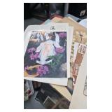 Vintage décor bowl, Doll, Snowman, Wall Shelf/planter