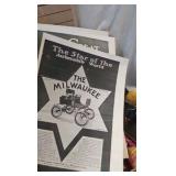 Lot of 2 flats of Vintage Auto Ads,and Misc