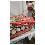 Coke Wood Case, Bottles, Cans, 1998 Holiday Carrier