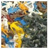 Vintage Army Men & Western Cowboy Figures Toy Lot