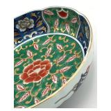 Vintage Japanese Kozan Gama Scalloped Mino Ware Bowls & Plate