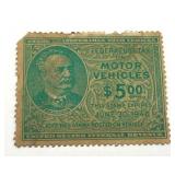 1946 U.S. Federal Use Tax on Motor Vehicles Stamp (Unused)