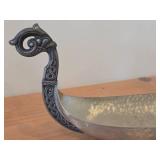 Vintage Viking Long Boat Pewter Table Décor by Meum (Norway)