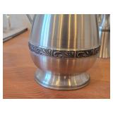 Vintage Pewter Water Pitcher and Goblet Set of 10 by Astri Holthe (Norway)