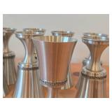 Vintage Pewter Water Pitcher and Goblet Set of 10 by Astri Holthe (Norway)
