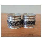 Lot of (2) Vintage 2 3/4" Norsk Tinn Pewter Candleholders (Norway)
