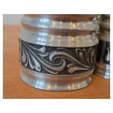 Lot of (2) Vintage 2 3/4" Norsk Tinn Pewter Candleholders (Norway)