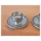 Lot of (2) Vintage 1 1/2" Norsk Tinn Pewter Candleholders (Norway)