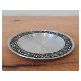 Lot of (2) Vintage 7-1/4" and 9" Pewter Plates (Norway)