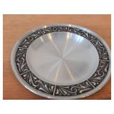 Lot of (2) Vintage 7-1/4" and 9" Pewter Plates (Norway)