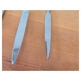 Norwegian Pewter Ladle Spoon (Souvenir of Norway) 9" (x1), Norwegian Letter Opener with Pewter Handle 9" (x2), Norwegian Utensils with Pewter Handle 8-1/2" (x2)