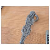 Norwegian Pewter Ladle Spoon (Souvenir of Norway) 9" (x1), Norwegian Letter Opener with Pewter Handle 9" (x2), Norwegian Utensils with Pewter Handle 8-1/2" (x2)