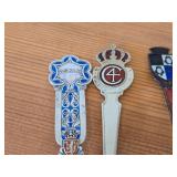 Lot of (6) 187-grams (total) 925 Sterling Silver Souvenir Spoons