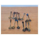 Lot of (13) 120-grams (total) 925 Sterling Silver Souvenir Spoons