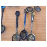 Lot of (13) 120-grams (total) 925 Sterling Silver Souvenir Spoons
