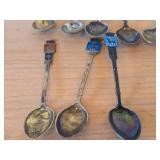 Lot of (13) 120-grams (total) 925 Sterling Silver Souvenir Spoons