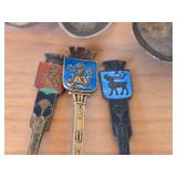 Lot of (13) 120-grams (total) 925 Sterling Silver Souvenir Spoons