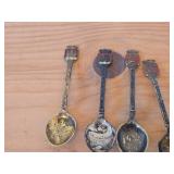 Lot of (13) 120-grams (total) 925 Sterling Silver Souvenir Spoons