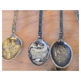 Lot of (13) 120-grams (total) 925 Sterling Silver Souvenir Spoons