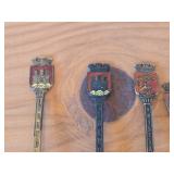 Lot of (13) 120-grams (total) 925 Sterling Silver Souvenir Spoons