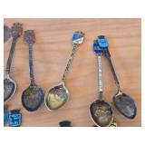 Lot of (13) 120-grams (total) 925 Sterling Silver Souvenir Spoons