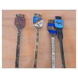 Lot of (13) 120-grams (total) 925 Sterling Silver Souvenir Spoons