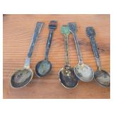 Lot of (19) 211-grams (total) 925 Sterling Silver Souvenir Spoons