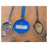 Lot of (19) 211-grams (total) 925 Sterling Silver Souvenir Spoons