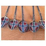 Lot of (5) 54-grams (total) 925 Sterling Silver Souvenir Spoons