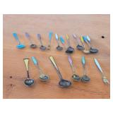 Lot of (17) 157-grams (total) 925 Sterling Silver Souvenir Spoons