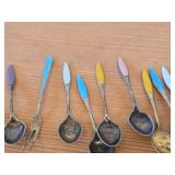 Lot of (17) 157-grams (total) 925 Sterling Silver Souvenir Spoons