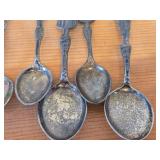 Lot of (8) 117-grams (total) 830 Sterling Silver Souvenir Spoons