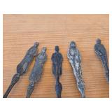 Lot of (8) 117-grams (total) 830 Sterling Silver Souvenir Spoons